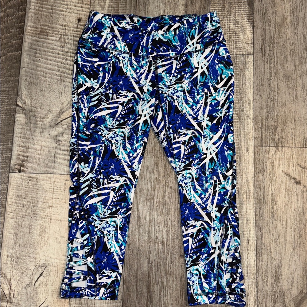 Exertek Abstract Blue Leggings size PM